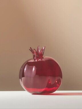 Anthropologie Autumn Glass Pomegranate Bud Vase